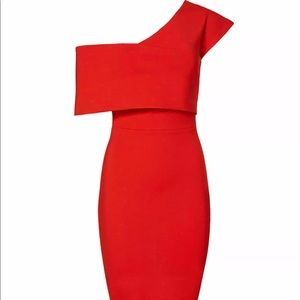Elliatt one shoulder popover dress